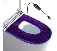 Generico Asiento de inodoro con USB - Calefacción ajustable a 5 niveles - Revestimiento de asiento de inodoro con temporizador - Diseño con enchufe para invierno mañana baño apartamento habitación