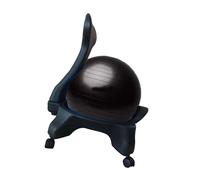 Genérico Asiento De Pelota De Yoga con Rueda Y Bomba De Aire, Silla De Postura Ergonómica, For Estudios, Trabajadores, Oficinas De Profesores(Black)