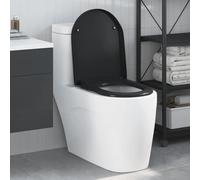 Genérico Asiento de WC Negro 46,2 x 36 x 4,3 cm Duroplast,Bricolaje,Fontanería,Piezas y Herramientas para componentes de fontanería,Accesorios de baño y bidé,Asientos de inodoros y bidés-42002356
