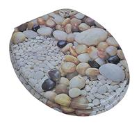 Genérico Asientos de Inodoro con Tapas 2 uds MDF Piedras,Bricolaje,Fontanería,Piezas y Herramientas para componentes de fontanería,Accesorios de baño y bidé,Asientos de inodoros y bidés-275918