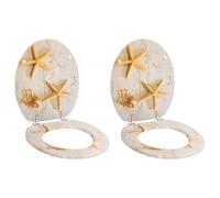 Genérico Asientos Inodoro Tapas 2 uds MDF Estrella de mar,Bricolaje,Fontanería,Piezas y Herramientas para componentes de fontanería,Accesorios de baño y bidé,Asientos de inodoros y bidés-275911