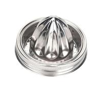 Genérico Мason Jar Juicer Lid - 3.38 Inch Stainless Steel Attachment | 304 Wide Mouth Canning Jar Press Top - 8.6×6.5cm Easy Clean Sealing Citrus Extractor Kitchen Beverage Accessory Home Use