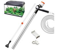 Genérico Aspiradora De para Peceras - Silicona PP Entrada De 40 Cm Manguera De 200 Cm | Cambiador De Agua para Lavadora De para Acuario 5 En 1 | Kit De Bomba De Flujo Ajustable para Una Fácil Elimi