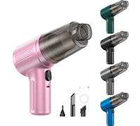 Genérico Aspiradora para Automóvil: Potente Herramienta De Succión De Mano con Batería De 1200 MAh, Aspiradora De Mano Compacta Y, Removedor De Desechos De Piezas Electrónicas Versátil, De Prot