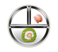 Genérico Assiette Bébé - Ventouse Antidérapante | Assiette 3 Compartiments En Acier Inoxydable 304 Isolante | Vaisselle Alimentaire Pour Et Tout-Petits, Repas Diversification, Lave-Vaisselle Facil