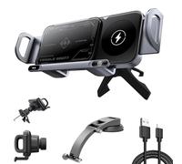 Genérico Asweetty Car Mount, Asweetty Phone Stand for Foldable Screens, 2 in 1 Wireless Fast Charging Phone Holder, Auto-Clamp, One-Button Rotation, Efficient Charging (Gray)