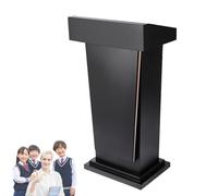 Genérico Atril Alto de Metal con Escritorio Inclinado y Amplio Espacio de Almacenamiento, Atril Moderno para Iglesias, aulas, conferencias y presentaciones, Equipo Profesional para oratoria