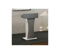 Genérico Atril de Madera para Iglesia y Aula - Púlpito móvil con Estante de Almacenamiento, podio Multifuncional de pie, Color Gris, Ideal para presentaciones y conferencias.