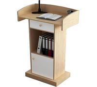 Genérico Atril de Madera para Profesores - Atril de Roble rústico para formación, consultoría, presentaciones, oratoria, aulas y Eventos.