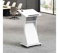 Genérico Atril móvil de Madera Elegante con Ruedas - Atril de Suelo Resistente para Iglesias, seminarios y escuelas - Ideal para oratoria, presentaciones y Eventos (A2)