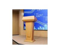 Genérico Atril Multifuncional de Madera Maciza para púlpito - Soporte portátil para Iglesia, Escritorio de Madera de pie, Ideal para cultos y Eventos, Acabado Dorado, Modelo estándar.