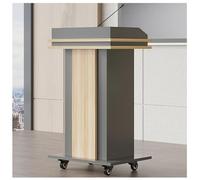 Genérico Atril portátil de Madera con Ruedas bloqueables - Ideal para Iglesias, restaurantes, aulas y Salas de reuniones - Atril Elegante para oratoria y presentaciones.
