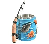 Genérico Attrezzature e forniture per servizi di ri 300ml Bicchiere da Vino | Tè 3D con Manico a Canna Uomo, Ideale Cioccolata Calda, Bevande, Latte, Acqua, Caffè, Cucina, Bar