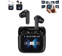 Genérico Audífonos Ne20 Earbuds, Ne20 Translation Earbuds, Ne20 Bluetooth 5.4 Earphones LED Display, Real-Time Translation Languages, Wireless Over The Ear LED Touchscreen (Black)