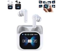 Genérico Audífonos Ne20 Earbuds, Ne20 Translation Earbuds, Ne20 Bluetooth 5.4 Earphones LED Display, Real-Time Translation Languages, Wireless Over The Ear LED Touchscreen (White)