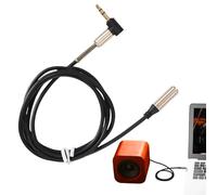 Genérico Audio Auxiliary Cord, Male-To-Female Audio Adapter, Speaker Extension Cable, Design, Gold-Plated Connectors, Mobile Phones, Tablets, Car Stereo, Home Audio, Gamings, 100cm Black