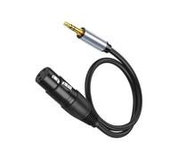 Genérico Audio Cable, Male to Female Cord, 3.5mm Shielded Stereo Extension Wire with Gold-Plated Connectors for Microphone Mixer Amplifier Stage Performance Gear, 0.18-Inches Diameter