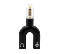 Genérico Audio Splitter Adapter, Headphone Sharing U Type Connector, Stereo Sound For Laptops PCs Phones Tablets Couples and Family Listening, Women and Men Headphone Accessory