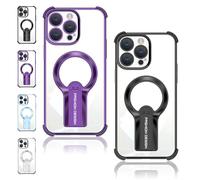 Genérico Auraedge Kickstand Case, AuraEdge Magnetic Kickstand Case, Anti-Fall Transparent Bracket Cases. for iPhone 12 13 14 15 16 Pro MAX/Plus (12 Pro,A+D)
