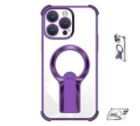 Genérico Auraedge Kickstand Case, Auraedge Magnetic Kickstand Case, Four Corners Airbag Protection, for iPhone 12, 13, 14, 15, 16 Pro MAX/Plus (Purple,11ProMax)