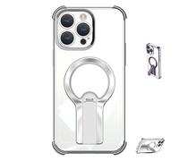 Genérico Auraedge Kickstand Case, Auraedge Magnetic Kickstand Case, Four Corners Airbag Protection, for iPhone 12, 13, 14, 15, 16 Pro MAX/Plus (Silver,16Pro)