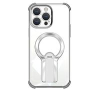 Genérico Auraedge Magnetic Kickstand Case, Magnetic Kickstand Phone Case, Four Corners Airbag Protection, for iPhone 12, 13, 14, 15, 16 Pro MAX/Plus (Silver,For iPhone 15ProMax)
