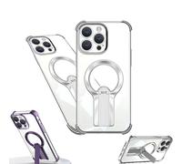 Genérico Auraedge Magnetic Kickstand Phone Case with Glossy Finish, Four Corners Airbag Protection Magnetic Case with Invisible Stand for iPhone 16 15 14 13 12 Pro MAX (White,16 Pro)