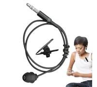 Genérico Auricular Mono - Negro In-Ear | Aislamiento Sonoro Reducción de Ruido - Cable 40/90cm para MP3 Teléfono Receptor Inalámbrico - Cómodo Cĺip-on Silicona Universal Auricular