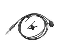 Genérico Auricular Mono - Negro In-Ear | Aislamiento Sonoro Reducción de Ruido - Cable 40/90cm para MP3 Teléfono Receptor Inalámbrico - Cómodo Cĺip-on Silicona Universal Auricular