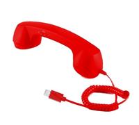 Generico Auricular para teléfono Retro - Receptor Jack de 3,5 mm, Auricular para móvil con micrófono, Accesorio clásico de Escritorio con Cable, para Ordenador portátil, RI