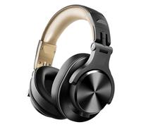 Genérico Auriculares A70 Fusion con Cable + inalámbricos Bluetooth 5,2, for teléfono micrófono sobre la Oreja, Auriculares de Estudio for DJ, grabación(Black Gold)
