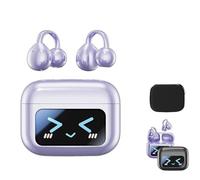 Genérico Auriculares Bluetooth con Clip, Auriculares con Reducción De Ruido IA, Auriculares Deportivos Impermeables Ipx5, Auriculares Bluetooth 5.4 De Larga Duración (Purple)