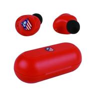 Genérico Auriculares Botón Inalámbricos Atlético de Madrid - Bluetooth Deportivos para Móvil | Diseño Oficial, Ligeros y Compactos.