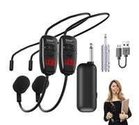 Genérico Auriculares De Micrófono Inalámbrico - Dinámico De Mano Recargable | Micrófono De Canto Profesional, Micró Fono De Cabeza para Karaoke, Habla Pública, Eventos De DJ, Boda, Fiesta, Actuación