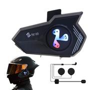Generico Auriculares De Motocicleta,Sistemas De Comunicación De Motocicleta - Auricular Impermeable Antirruido Con Asistente De Voz Luz Colorida Para Senderismo Al Aire Libre Motocicleta De Nieve