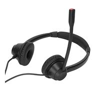 Genérico Auriculares de Oficina Binaurales RJ9 con Micrófono Cancelación Ruido HD Soporte para Ajuste del Volumen Altavoz Ligeros Centros Llamadas Telemercadeo y Videoconferencias