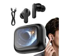 Genérico Auriculares de Traducción en Tiempo Real,Auriculares Inalámbricos con Pantalla LCD Táctil | de Traducción con Inteligencia Artificial - para Viajes Aprendizaje Negocios Trabajo Estudio Uni