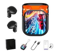 Genérico Auriculares de traducción NE20, Auriculares inalámbricos Bluetooth 5.4 con traducción IA, Pantalla táctil LCD, Resistencia al Agua IPX6, Ideales para Oficina, Deportes y Estudio (Black)
