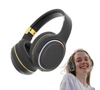 Genérico Auriculares Over The Ear, Auriculares Inalámbricos para, Diadema Plegable con Luz LED para Viajar Trabajar Estudiar Y Cortar Césped