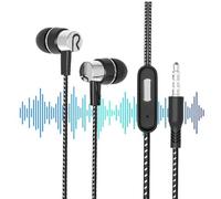 Generico Auriculares para teléfono con cable Auriculares in-ear con cable, Auriculares in-ear con cable, Cómodos auriculares in-ear con cable para escucha activa con micrófono para caminar, correr,