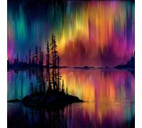 Genérico Aurora Cielo Nocturno Papel Pintado Autoadhesivo Pintura Paisaje 44x200 cm Papel de Pared Removible Impermeable Estilo Vinilo PVC Pegatina es Estante del cajón de la cubierta del rodillo