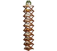 Genérico Aus Holz - Maximale Ordnung Ohne Werkzeug | Faltbarer Bambus-Schuheständer Mit Mehreren Ebenen | Für Flur, Schrank Und Garage, Platzsparendes Design In Natur Oder