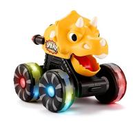 Genérico Auto Giocattolo Dinosauro | Figurina Auto Giocattolo con Luce - Camion Dinosauro Azionato A Pressione Luce | per Bambini Piccoli Maschi Femmine Compleanno Natale Feste Capodanno Calze Regalo