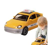 Genérico Auto Modell - Taxi Fahrzeug Licht Geräusch Effekt, Miniatur Auto Sammlung Kinder, Strapazierfähig Material Dauerhaft Einsatz | Perfekte Ergänzung Für Kinderzimmer Sammler