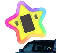 Genérico Auto Solar Light, Star Ambient Lamp, 3.74x3.89 Inches Wireless with Motion Sensor Activation, Energy Saving LED Car Decor, Decorative Light Design Unit, Vehicle Accent for Interior Party