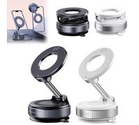 Genérico Autobriva Phone Holder,Vacuum Magnetic Phone Holder for Car, 360° Adjustable Foldable Phones Stand Compatible with Ultra-Strong N55 Magnet & Magnetic Clip,For Dash Windshield (2 Mix)
