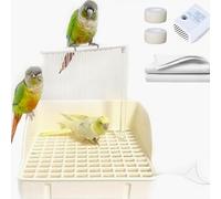 Genérico Automatic Bird Bath, Circulating Shower Fountain with Pump, Interactive Bathing Station, Ideal for Conures, Parakeets, Lovebirds, Cockatiels, Finches, Sparrow, Cage Use, Indoor Home