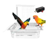 Genérico Automatic Bird Shower Tub, Motorized Indoor Birdbath, Recirculating Filtered Fountain, Quiet and Efficient, Easy Maintenance, 1 Piece for Small Pets, Birds, Hamsters, Paintbrush