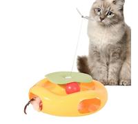 Genérico Automatic Cat Toy, Interactive Kitten Teaser Electric Flutter, PP Exercise Accessories, Colorful Pet Entertainment Supplies for Living Room, Park, Balcony, Backyard, Lawn, Beach, 24x22x22cm