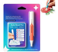 Genérico Automatic Diamond Painting Bead Dispenser, Wax-Free Auto Bead Picker Tools with Comfortable Grip for 2.8mm Round Drills, Precision Beads Placement Pen for DIY Craft Lovers
